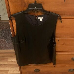 J. Crew Classic Black Vegan Leather Tank Top